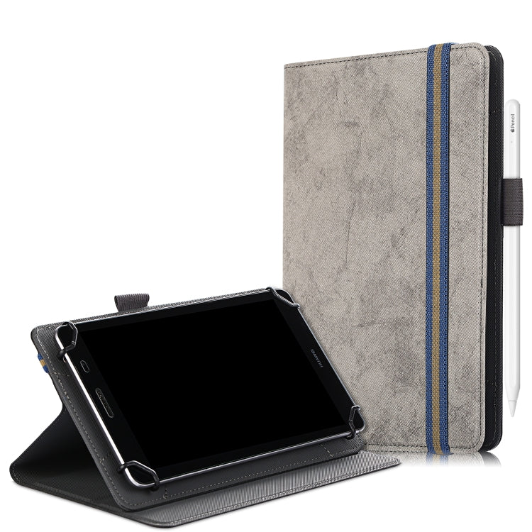 Custodia in pelle universale per tablet PC con vibrazione orizzontale in tessuto di marmo con slot per penna e supporto, For 7-8 inch, For 9-11 inch
