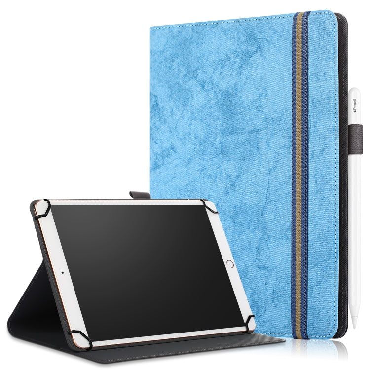 Custodia in pelle universale per tablet PC con vibrazione orizzontale in tessuto di marmo con slot per penna e supporto, For 7-8 inch, For 9-11 inch