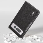 ABEEL Custodia per cellulare in vera pelle Litchi Texture, For Google Pixel Fold