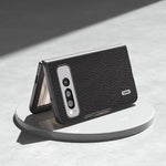ABEEL Custodia per cellulare in vera pelle Litchi Texture, For Google Pixel Fold