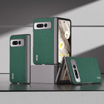 ABEEL Custodia per cellulare in vera pelle Litchi Texture, For Google Pixel Fold