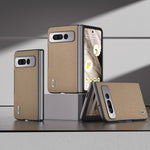 ABEEL Custodia per cellulare in vera pelle Litchi Texture, For Google Pixel Fold