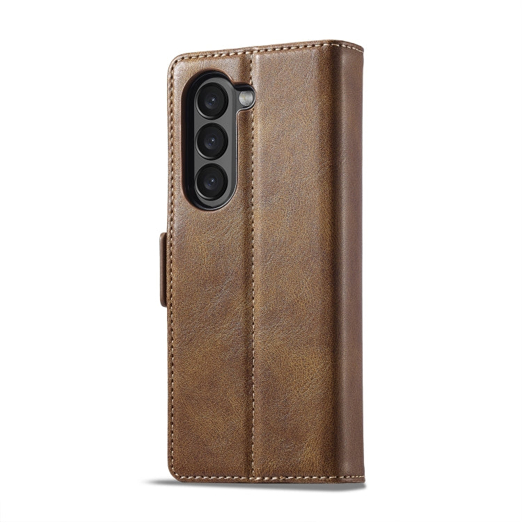 Custodia per telefono in pelle antifurto LC.IMEEKE RFID, For Samsung Galaxy Z Fold6 5G, For Samsung Galaxy Z Fold5, For Samsung Galaxy Z Flip5