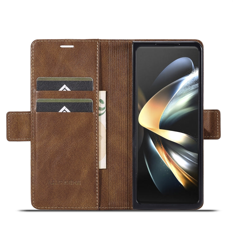 Custodia per telefono in pelle antifurto LC.IMEEKE RFID, For Samsung Galaxy Z Fold6 5G, For Samsung Galaxy Z Fold5, For Samsung Galaxy Z Flip5