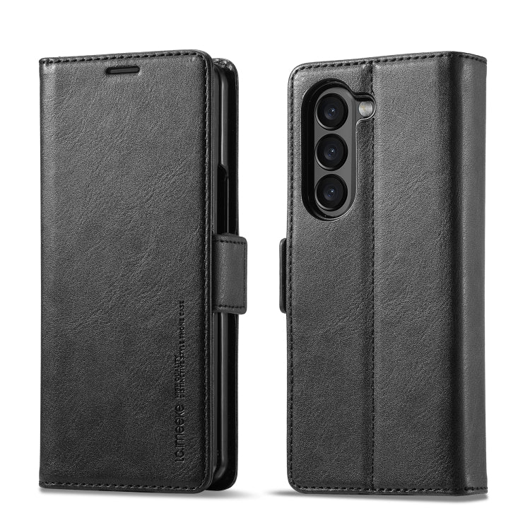 Custodia per telefono in pelle antifurto LC.IMEEKE RFID, For Samsung Galaxy Z Fold6 5G, For Samsung Galaxy Z Fold5, For Samsung Galaxy Z Flip5