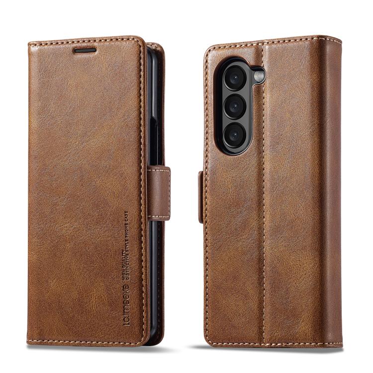 Custodia per telefono in pelle antifurto LC.IMEEKE RFID, For Galaxy Z Fold8 5G, For Galaxy Z Fold8 Ultra 5G, For Galaxy Z Flip8 5G, For Samsung Galaxy Z Flip6 / Flip7 FE, For Samsung Galaxy Z Fold7 5G, For Samsung Galaxy Z Flip7 5G