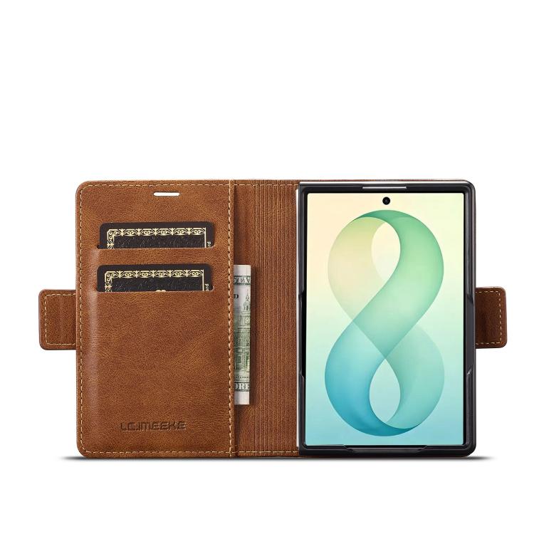 Custodia per telefono in pelle antifurto LC.IMEEKE RFID, For Galaxy Z Fold8 5G, For Galaxy Z Fold8 Ultra 5G, For Galaxy Z Flip8 5G, For Samsung Galaxy Z Flip6 / Flip7 FE, For Samsung Galaxy Z Fold7 5G, For Samsung Galaxy Z Flip7 5G