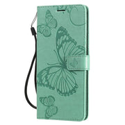 Custodia in pelle a ribalta orizzontale con motivo a rilievo farfalle 3D con supporto, slot per schede e portafoglio, For LG V60, For Motorola Moto G Power, For Motorola Moto G8 Power Lite