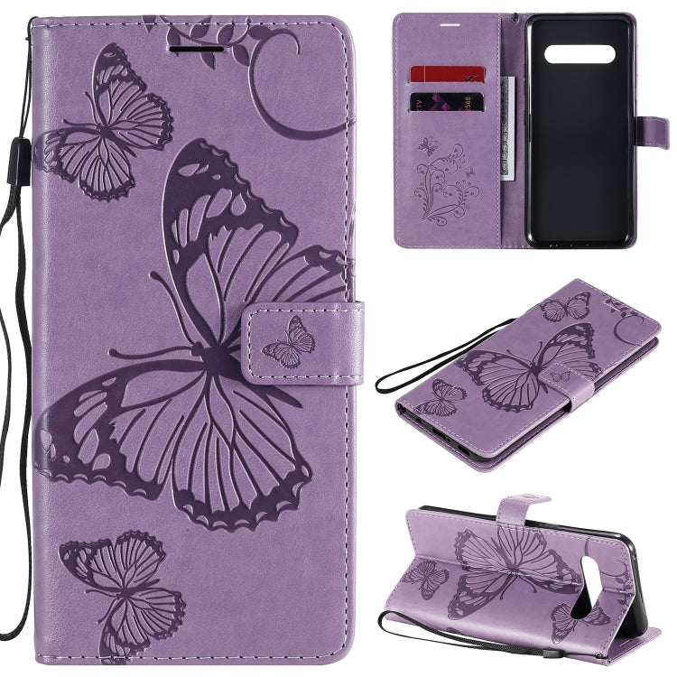 Custodia portafoglio in pelle con farfalle 3D per smartphone