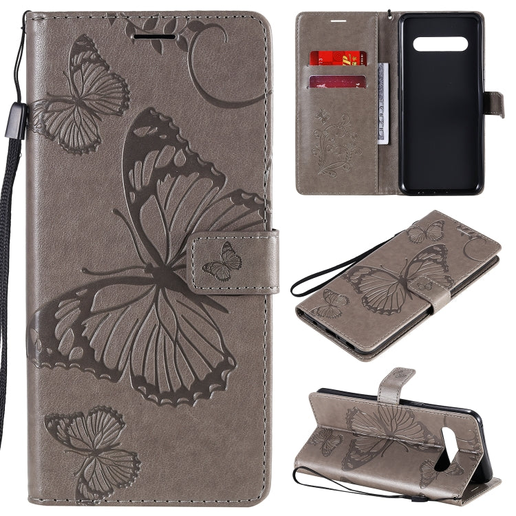 Custodia portafoglio in pelle con farfalle 3D per smartphone