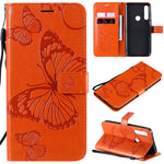 Custodia portafoglio in pelle con farfalle 3D per smartphone
