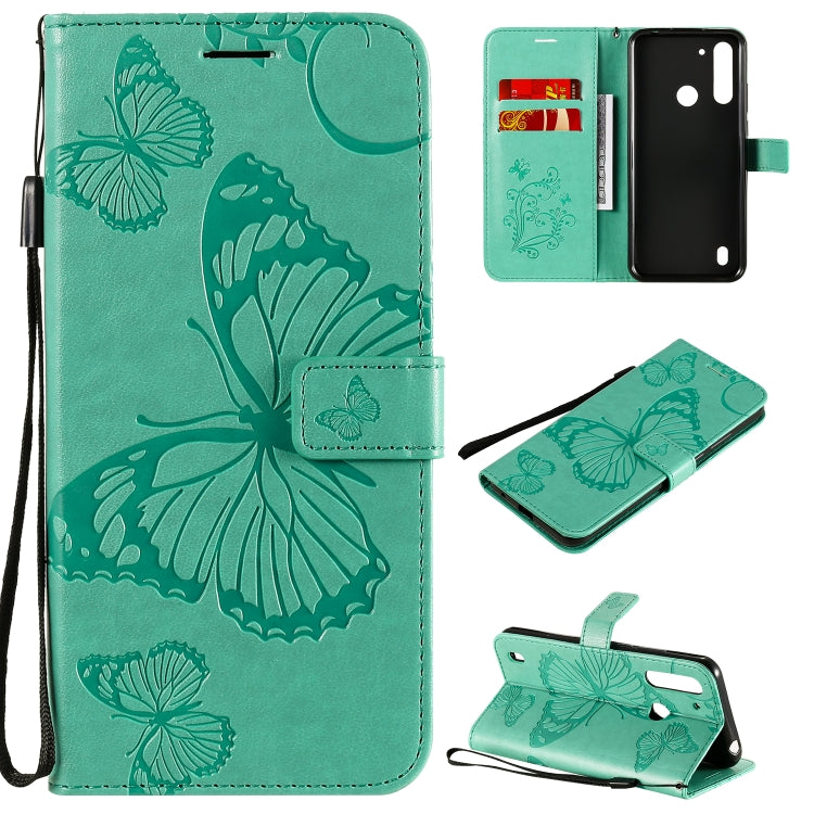 Custodia portafoglio in pelle con farfalle 3D per smartphone