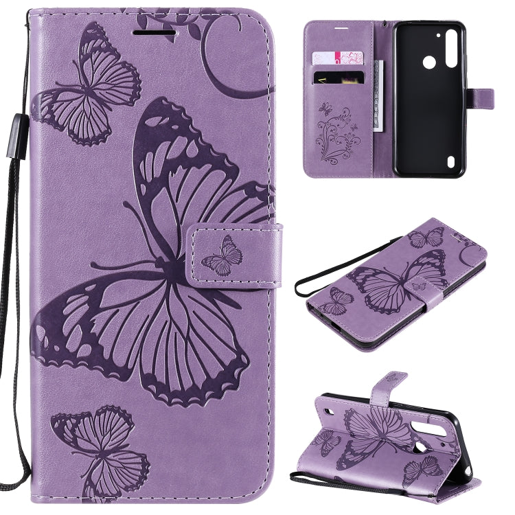 Custodia portafoglio in pelle con farfalle 3D per smartphone