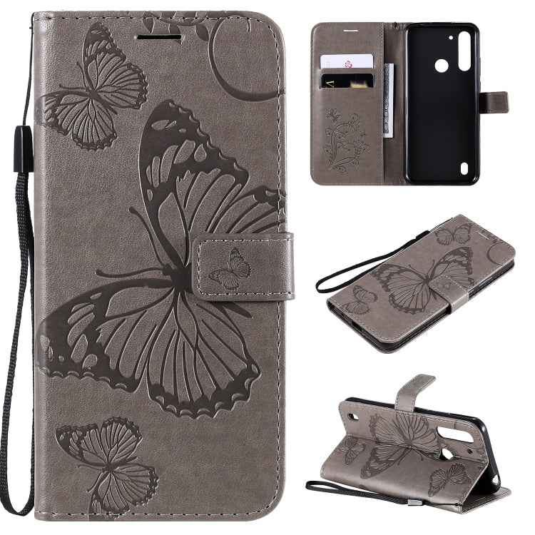Custodia portafoglio in pelle con farfalle 3D per smartphone