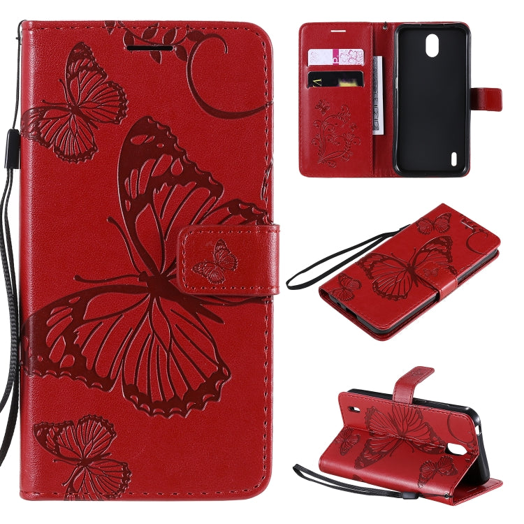 Custodia portafoglio in pelle con farfalle 3D per Realme 6
