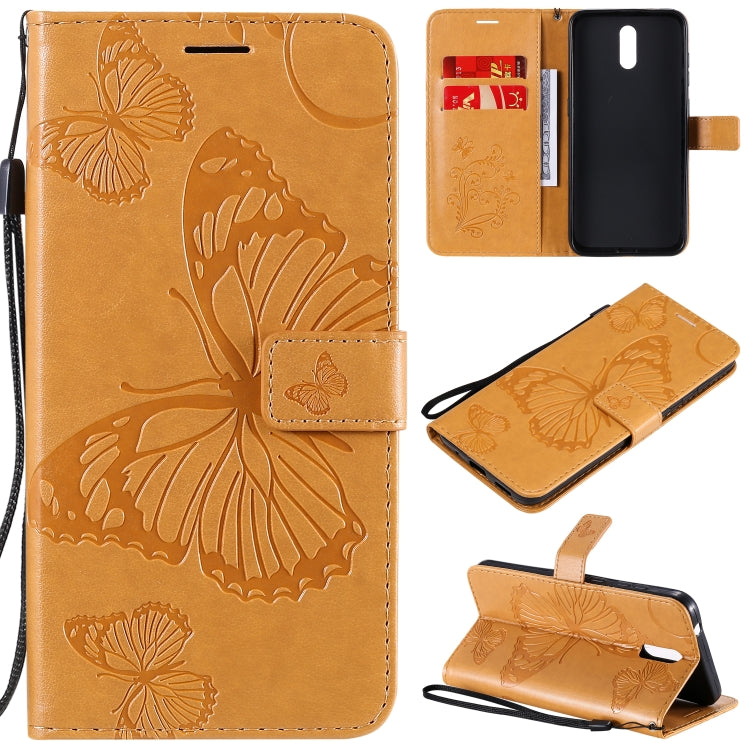 Custodia portafoglio in pelle con farfalle 3D per Realme 6