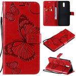 Custodia portafoglio in pelle con farfalle 3D per Realme 6
