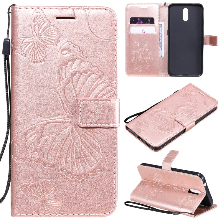 Custodia portafoglio in pelle con farfalle 3D per Realme 6