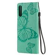 Custodia in pelle a ribalta orizzontale con motivo a rilievo farfalle 3D con supporto, slot per schede e portafoglio, For Sony Xperia L4, For Sony Xperia 10 II, For Xiaomi Redmi K30 Pro