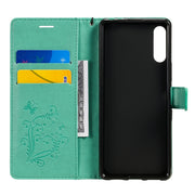 Custodia in pelle a ribalta orizzontale con motivo a rilievo farfalle 3D con supporto, slot per schede e portafoglio, For Sony Xperia L4, For Sony Xperia 10 II, For Xiaomi Redmi K30 Pro