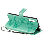 Custodia portafoglio in pelle con farfalle 3D per Sony Xperia L4