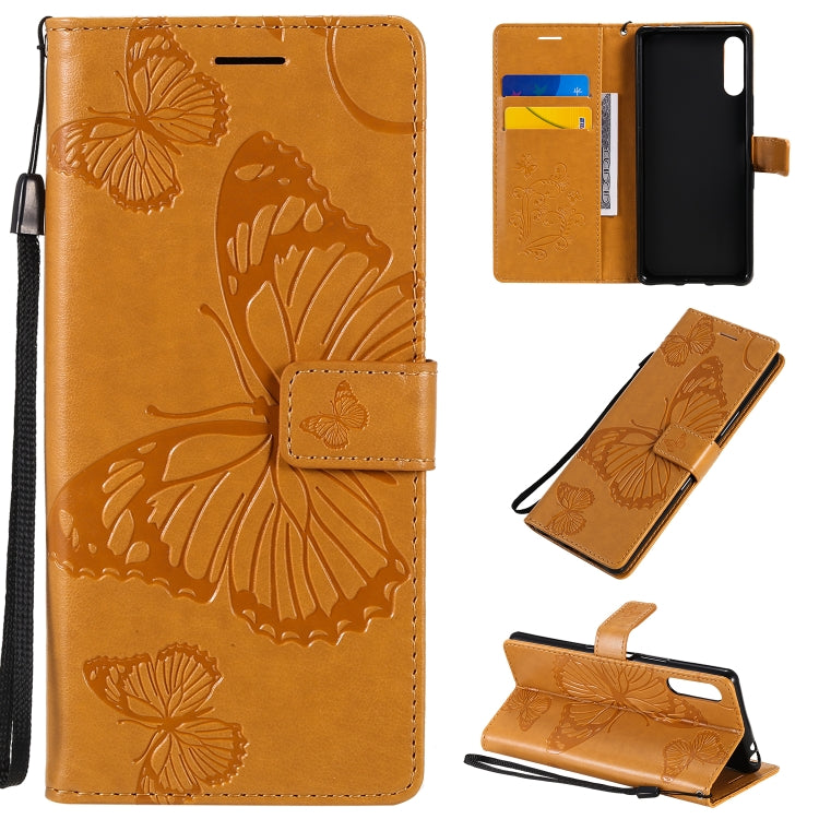 Custodia portafoglio in pelle con farfalle 3D per Sony Xperia L4