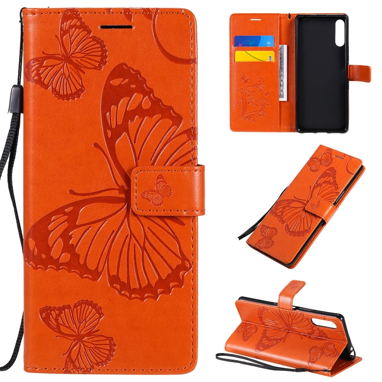 Custodia portafoglio in pelle con farfalle 3D per Sony Xperia L4
