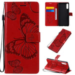 Custodia portafoglio in pelle con farfalle 3D per Sony Xperia L4