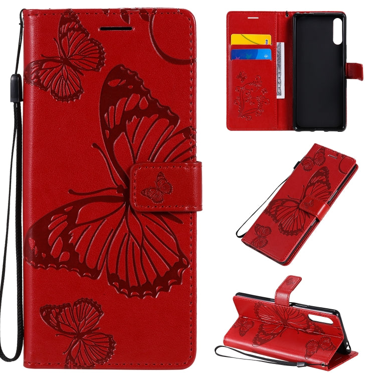 Custodia portafoglio in pelle con farfalle 3D per Sony Xperia L4