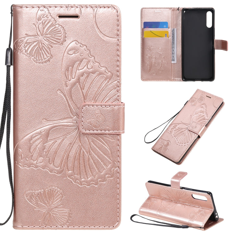 Custodia portafoglio in pelle con farfalle 3D per Sony Xperia L4