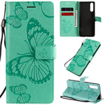 Custodia portafoglio in pelle con farfalle 3D per Sony Xperia L4