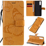 Custodia portafoglio in pelle con farfalle 3D per Sony Xperia L4