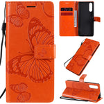 Custodia portafoglio in pelle con farfalle 3D per Sony Xperia L4