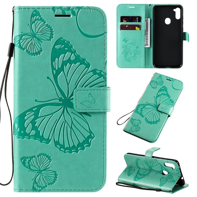 Custodia portafoglio in pelle con farfalle 3D per Galaxy A21s