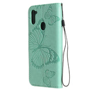 Custodia portafoglio in pelle con farfalle 3D per Galaxy A21s