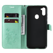 Custodia portafoglio in pelle con farfalle 3D per Galaxy A21s