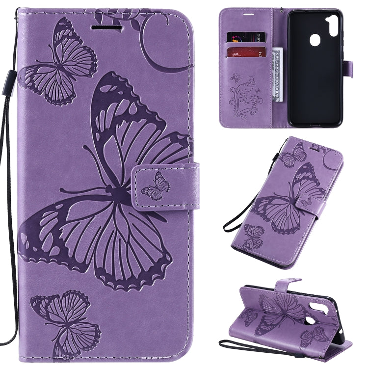 Custodia portafoglio in pelle con farfalle 3D per Galaxy A21s