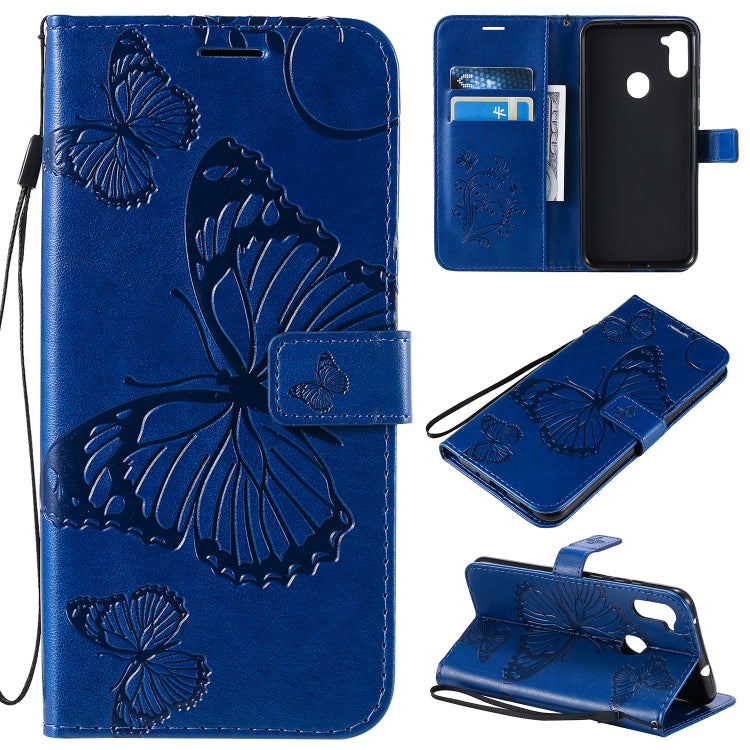 Custodia portafoglio in pelle con farfalle 3D per Galaxy A21s