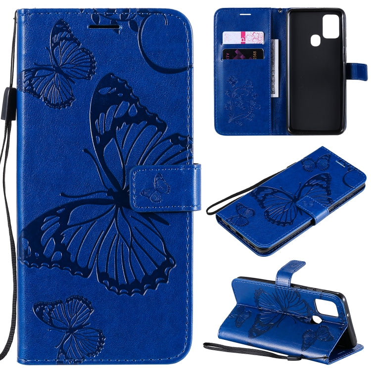 Custodia portafoglio in pelle con farfalle 3D per Galaxy A21s