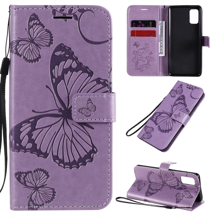 Custodia portafoglio in pelle con farfalle 3D per Galaxy A41