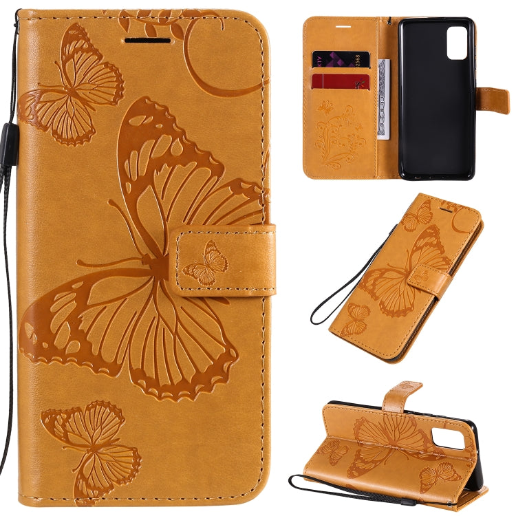 Custodia portafoglio in pelle con farfalle 3D per Galaxy A41