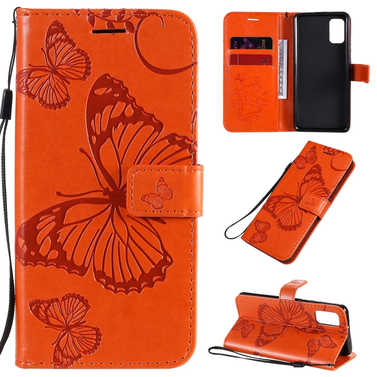 Custodia portafoglio in pelle con farfalle 3D per Galaxy A41