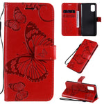 Custodia portafoglio in pelle con farfalle 3D per Galaxy A41