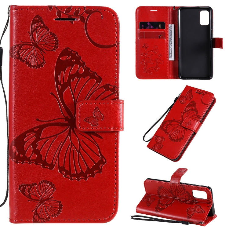 Custodia portafoglio in pelle con farfalle 3D per Galaxy A41