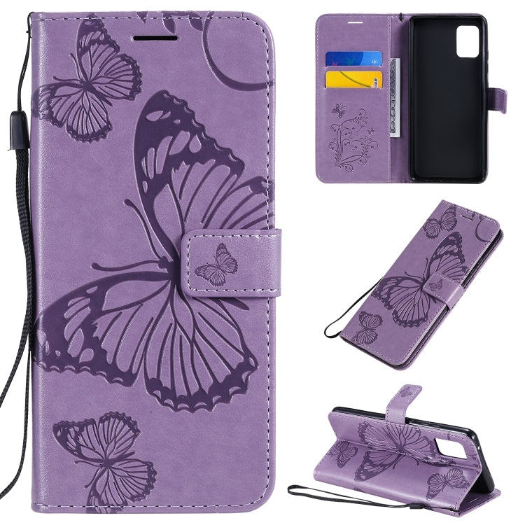 Custodia portafoglio in pelle con farfalle 3D per Galaxy A41