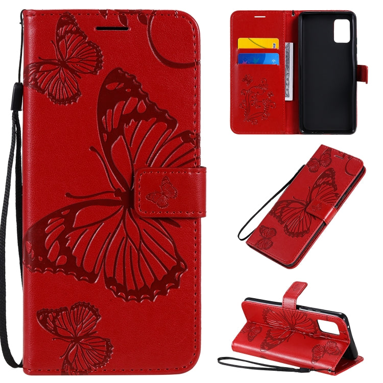 Custodia portafoglio in pelle con farfalle 3D per Galaxy A41