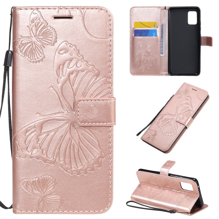 Custodia portafoglio in pelle con farfalle 3D per Galaxy A41