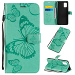 Custodia portafoglio in pelle con farfalle 3D per Galaxy A41