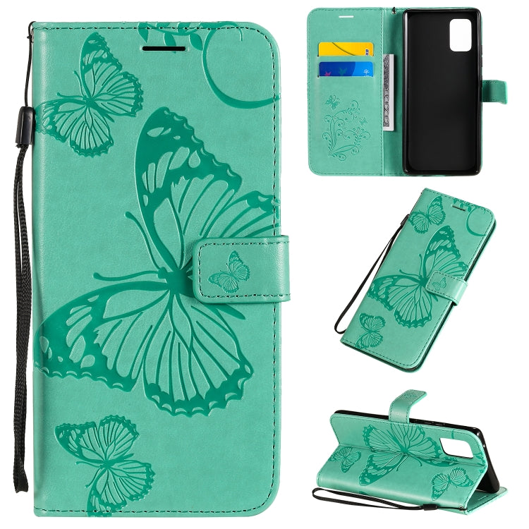 Custodia portafoglio in pelle con farfalle 3D per Galaxy A41