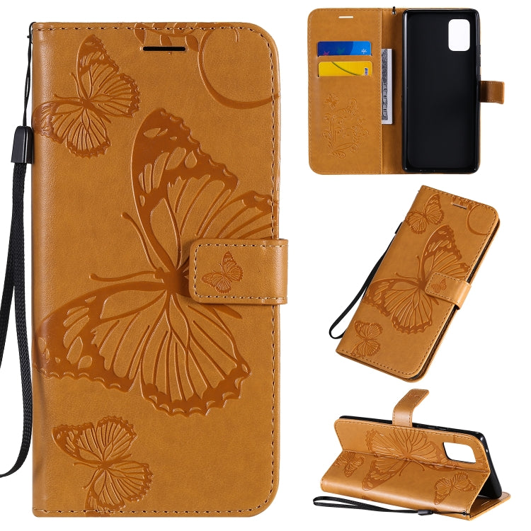 Custodia portafoglio in pelle con farfalle 3D per Galaxy A41